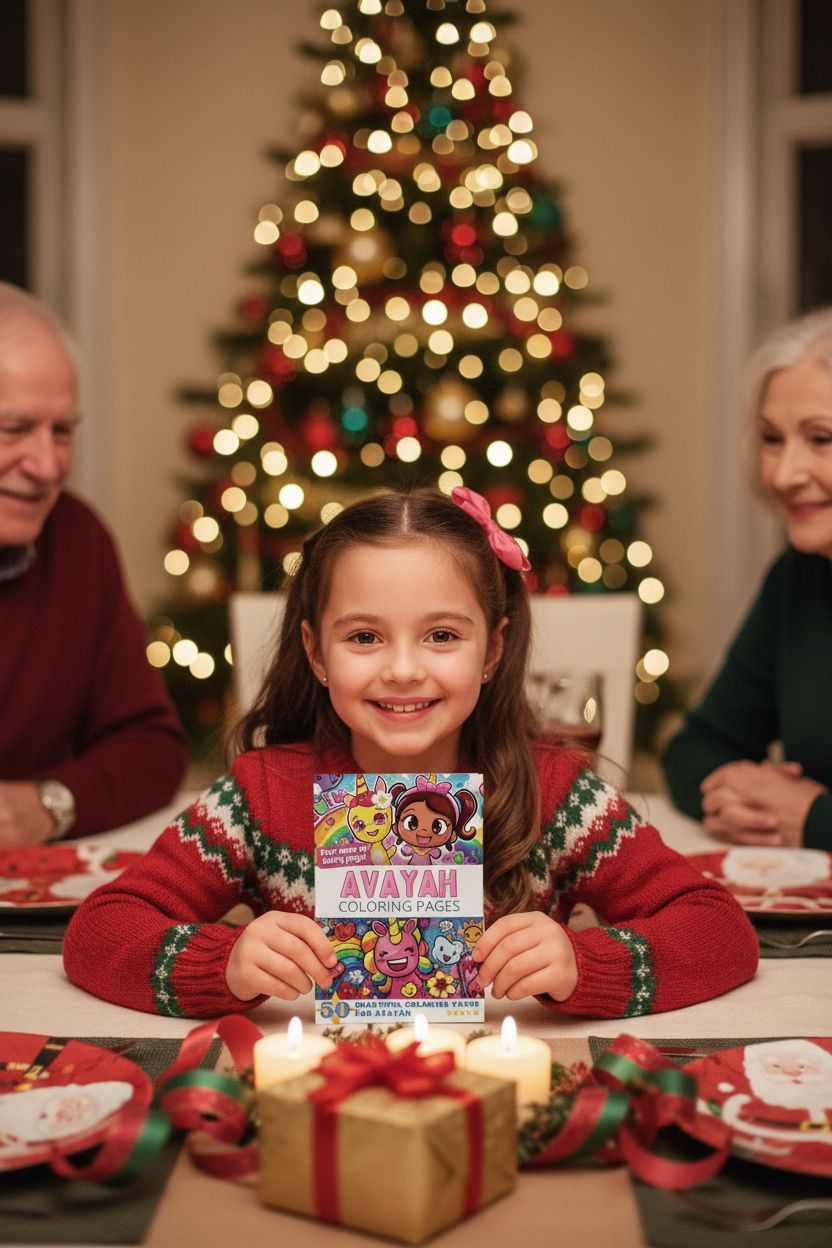 Avayah Christmas coloring pages gift