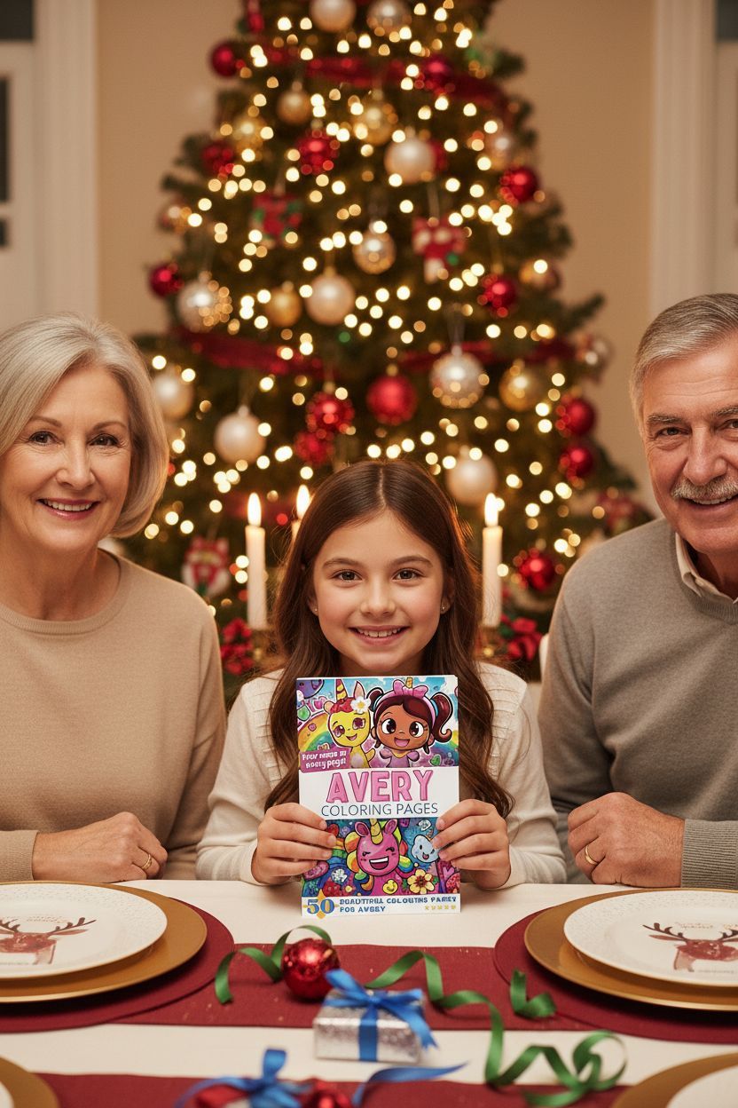 Avery Christmas coloring pages gift