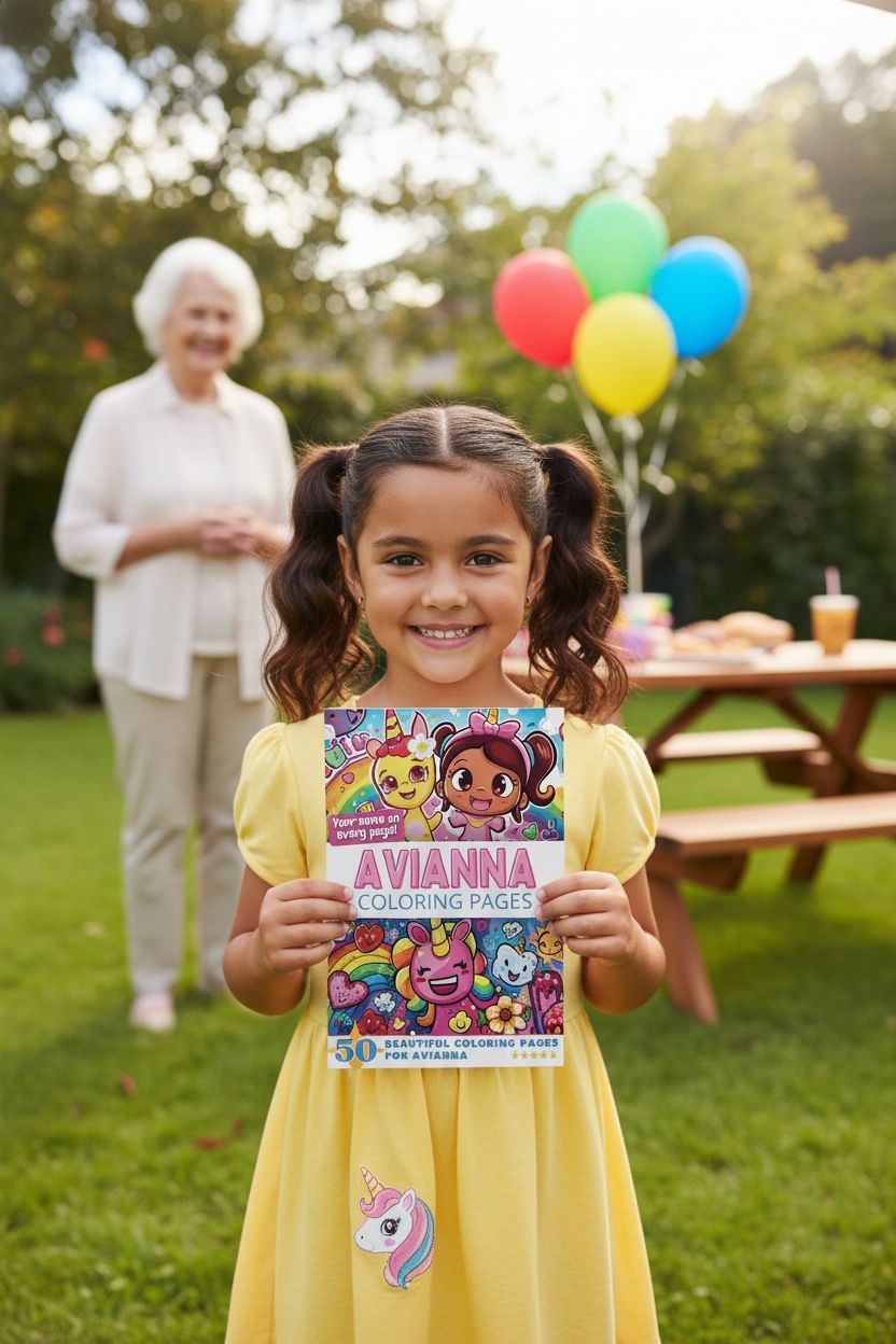 Avianna coloring book in use