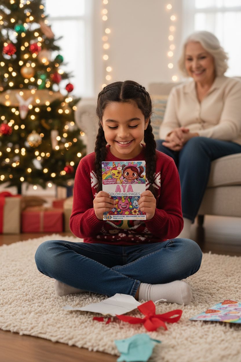 Aya Christmas coloring pages gift