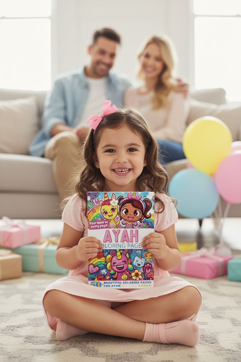 Ayah coloring book in use