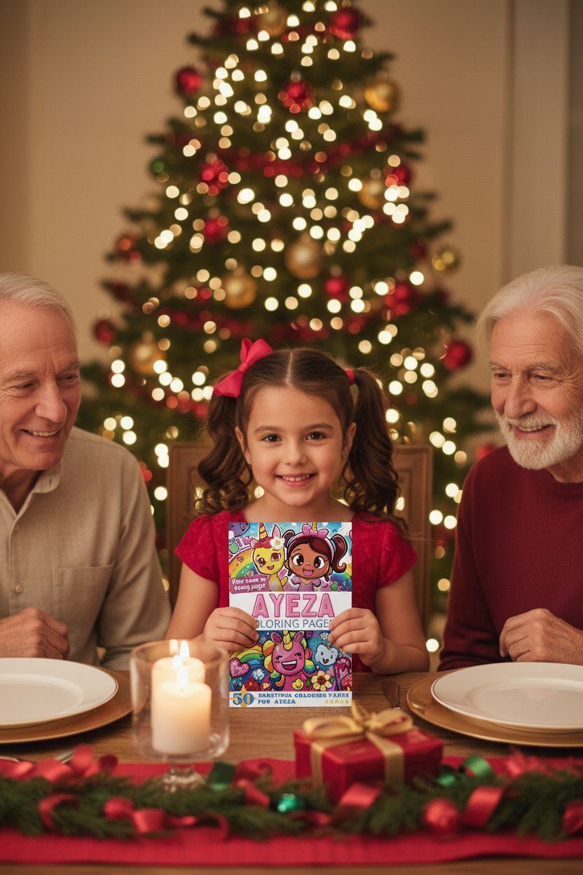 Ayeza Christmas coloring pages gift