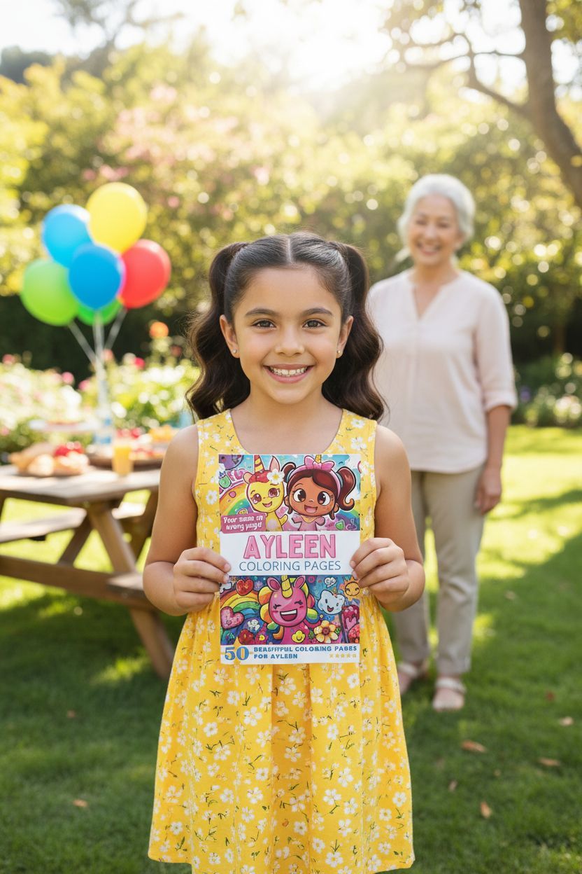 Ayleen coloring book in use