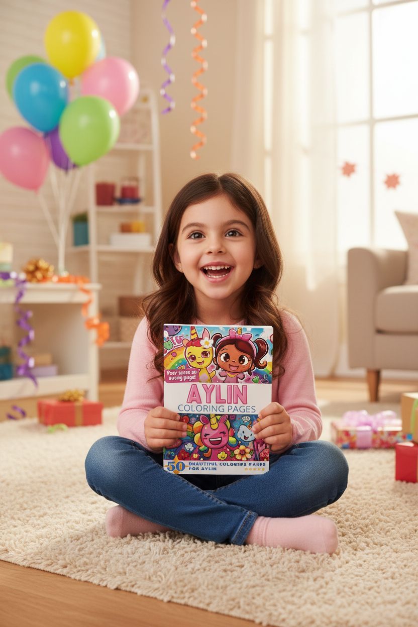 Aylin coloring book in use