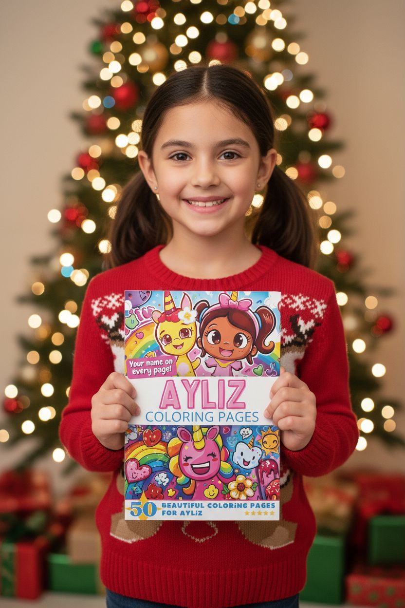 Ayliz Christmas coloring pages gift