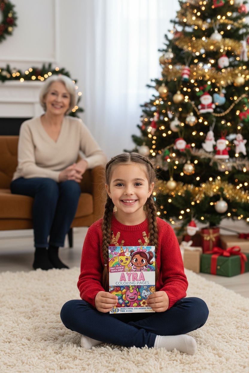 Ayra Christmas coloring pages gift
