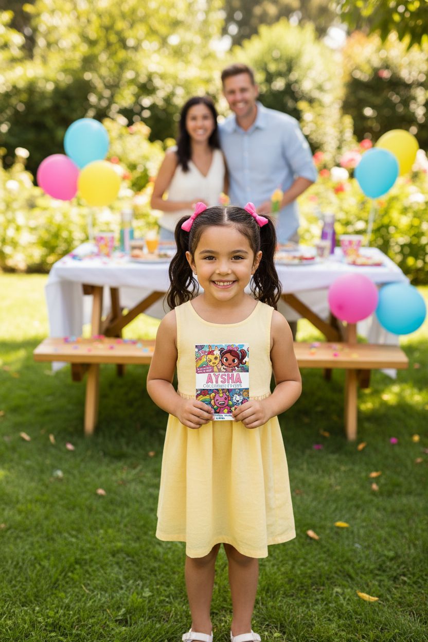 Aysha coloring book in use