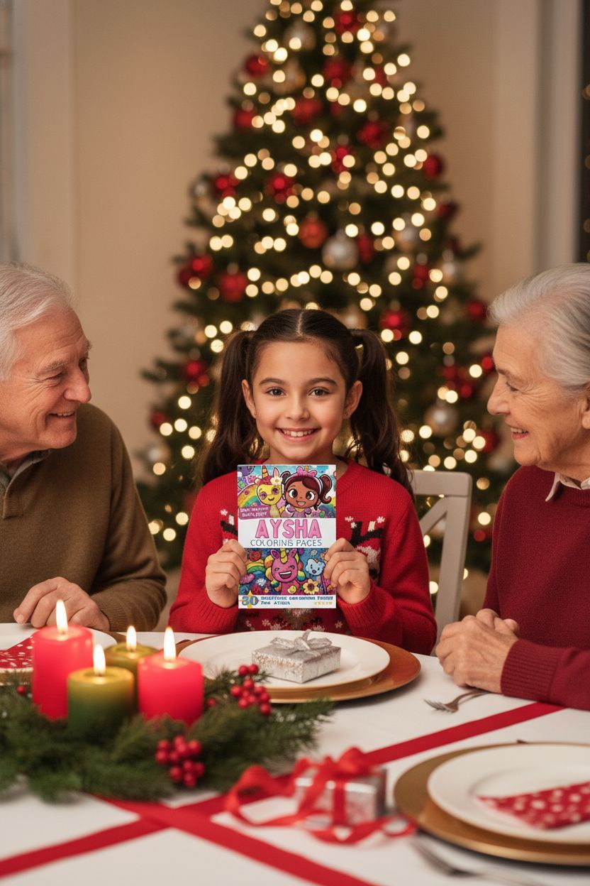 Aysha Christmas coloring pages gift