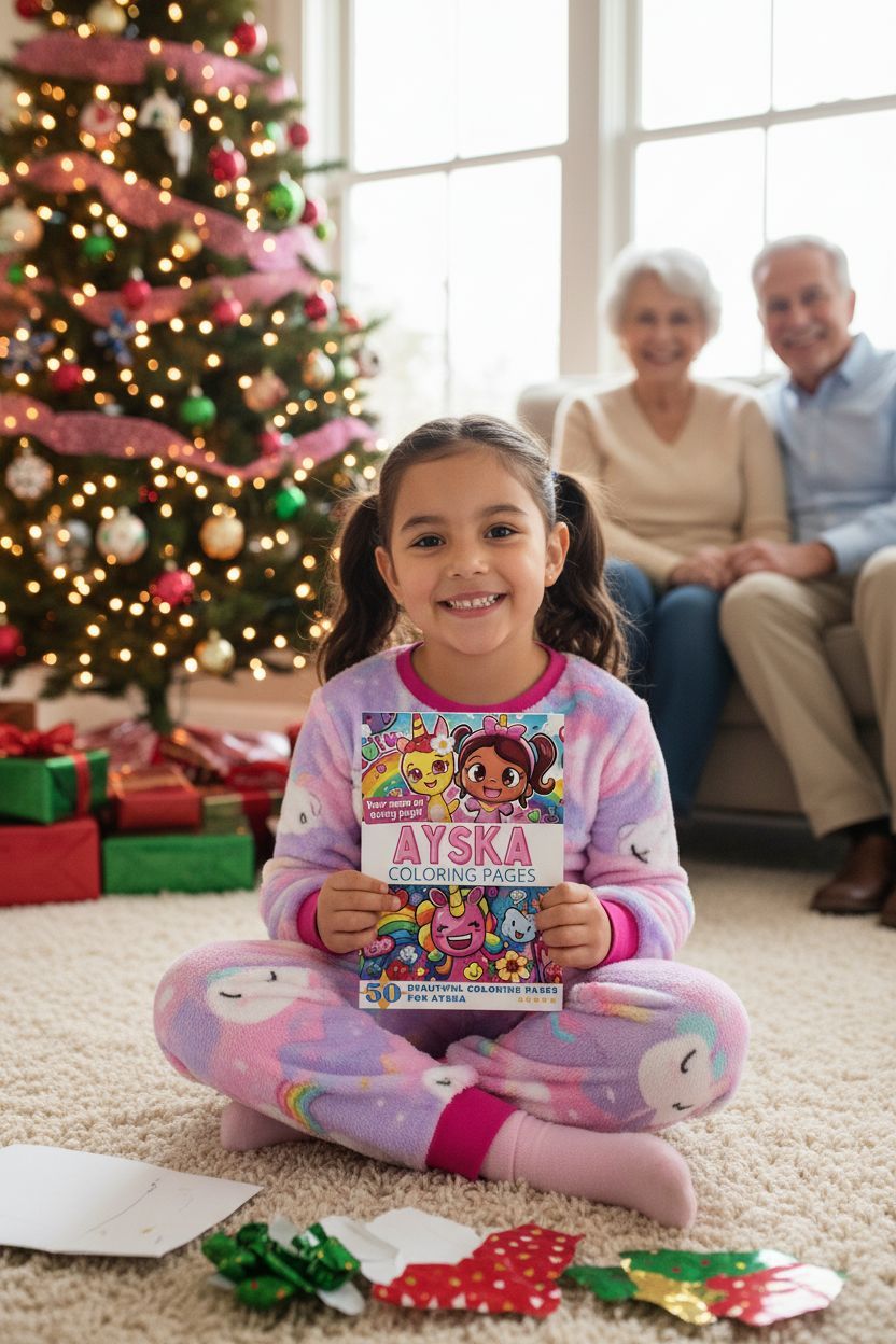 Ayska Christmas coloring pages gift