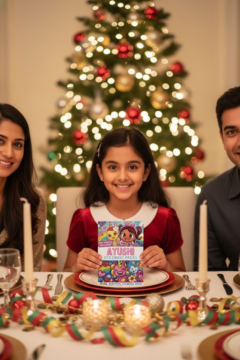 Ayushi Christmas coloring pages gift