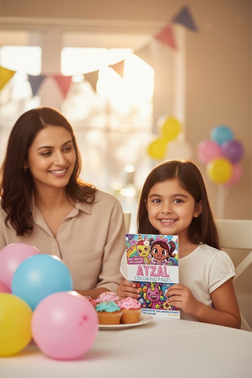 Ayzal coloring book in use