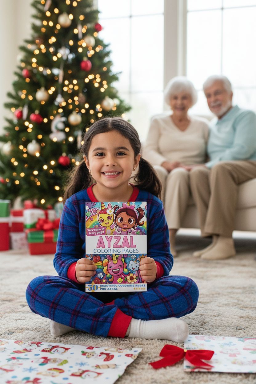 Ayzal Christmas coloring pages gift