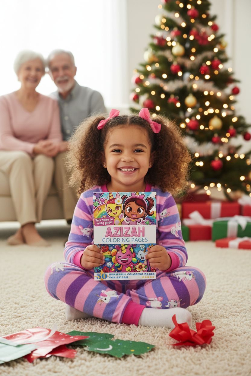Azizah Christmas coloring pages gift