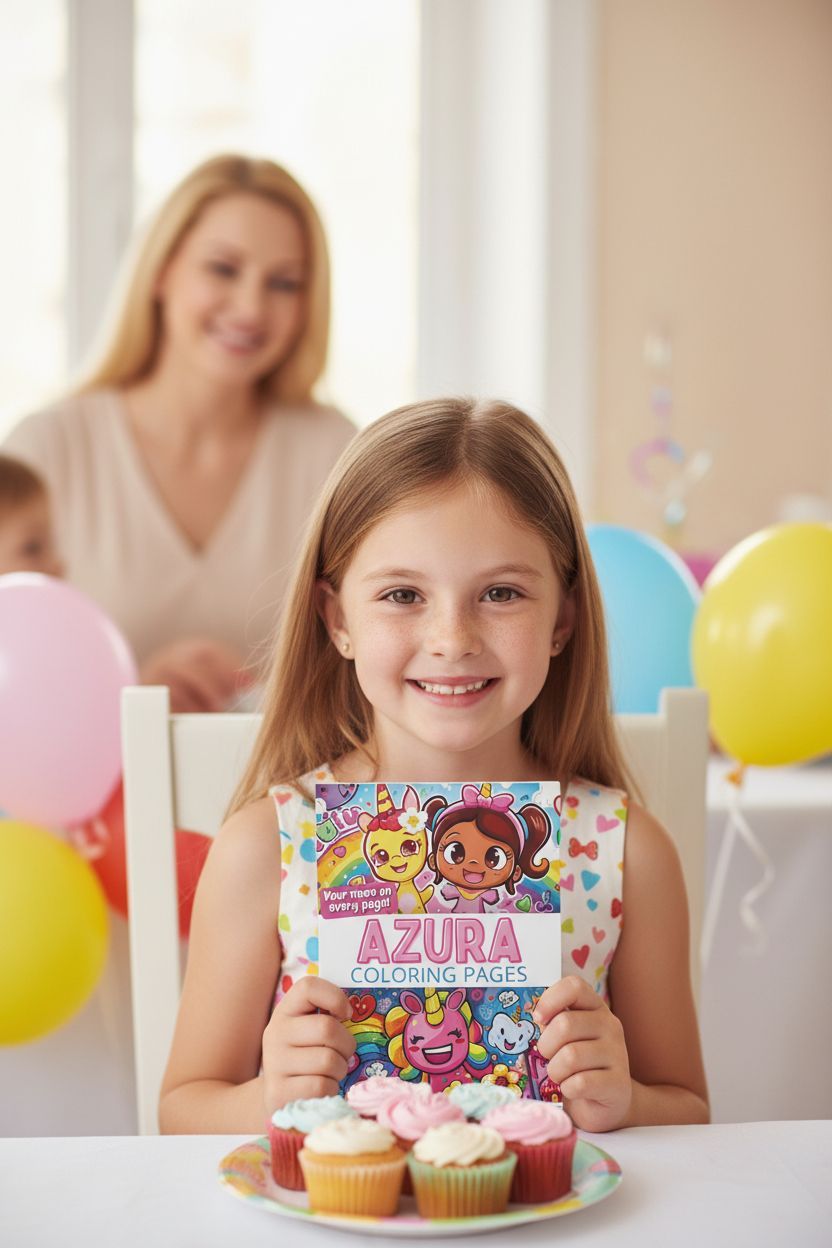 Azura coloring book in use