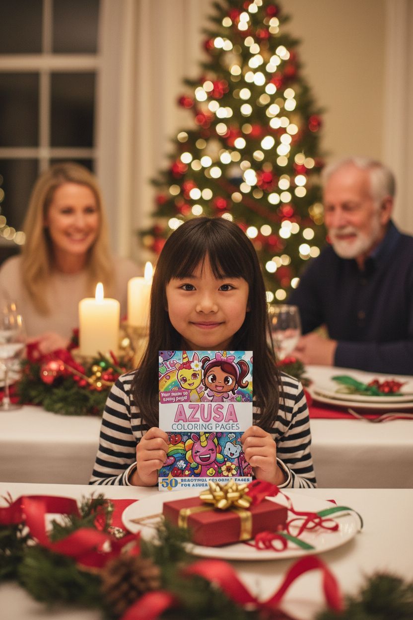 Azusa Christmas coloring pages gift