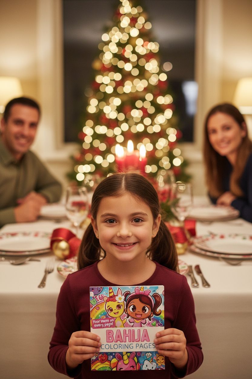 Bahija Christmas coloring pages gift
