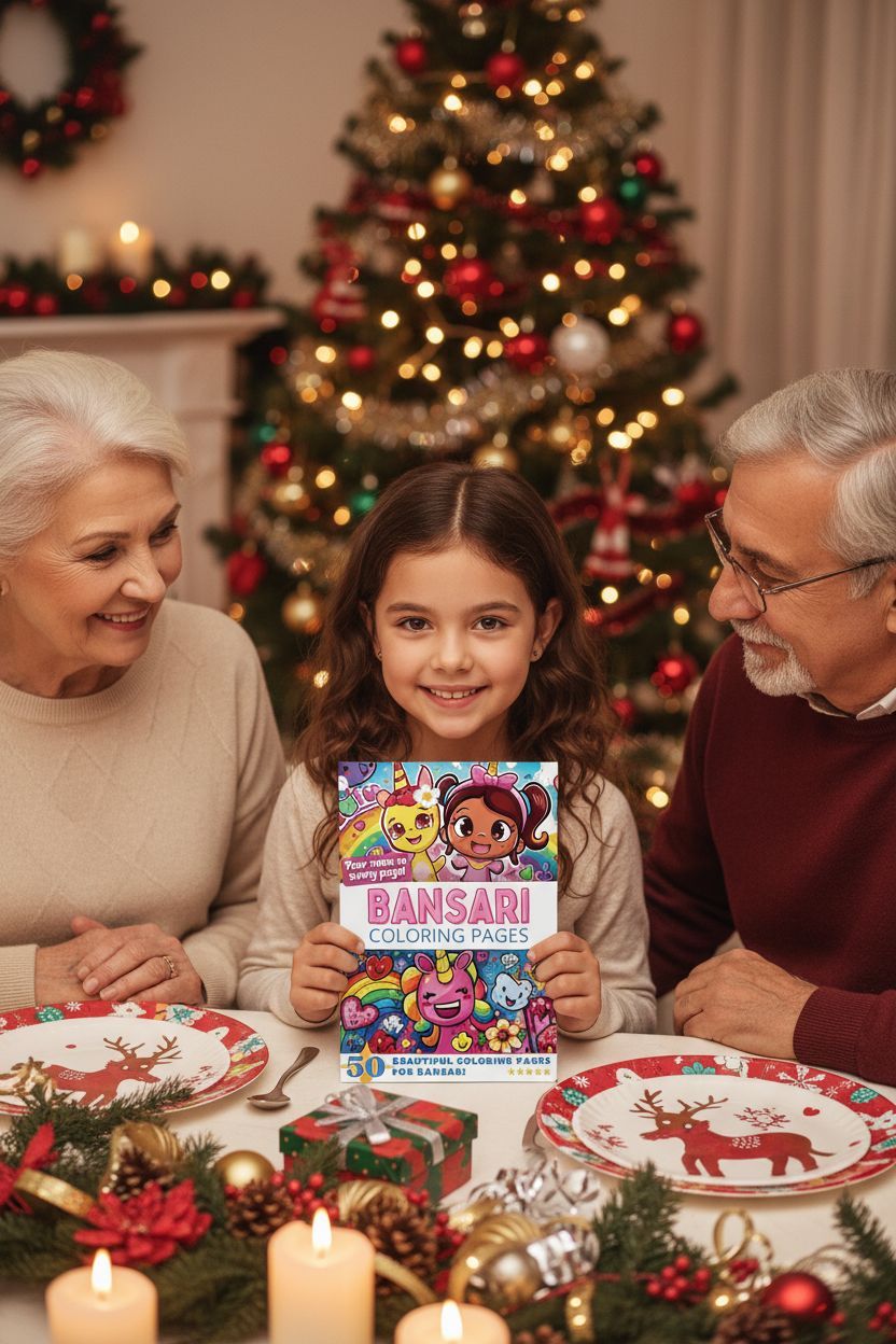 Bansari Christmas coloring pages gift
