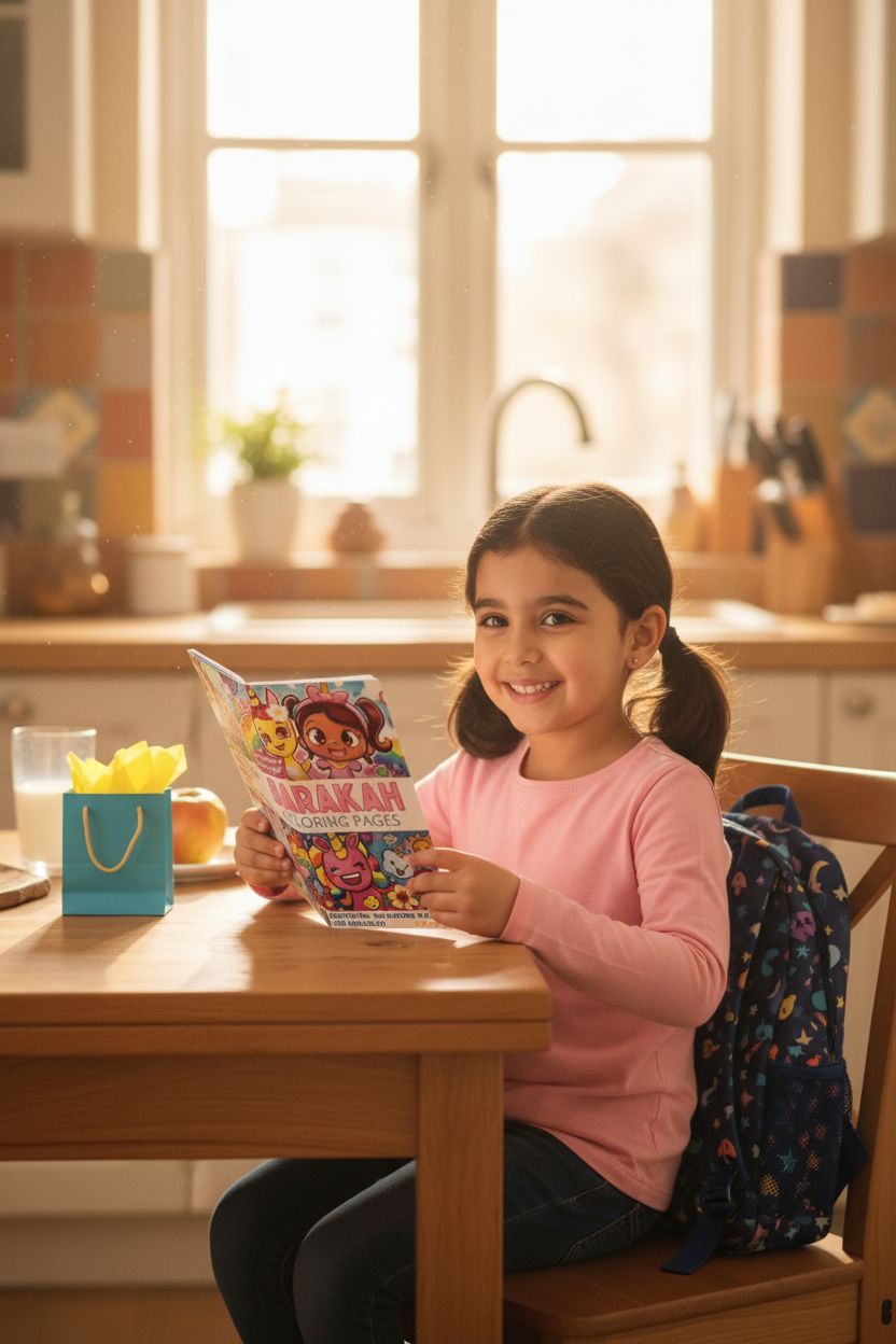 Barakah coloring book in use