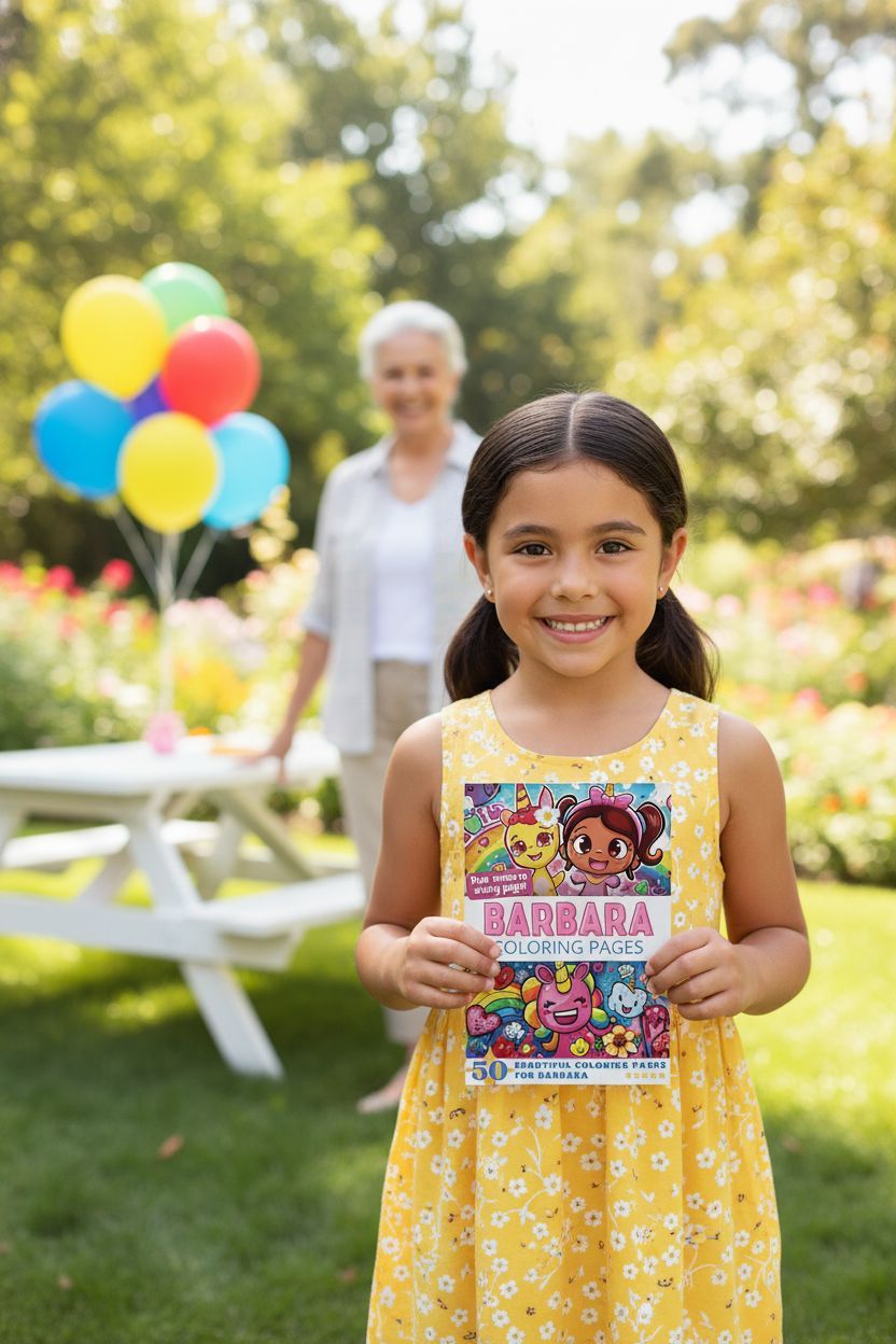 Barbara coloring book in use