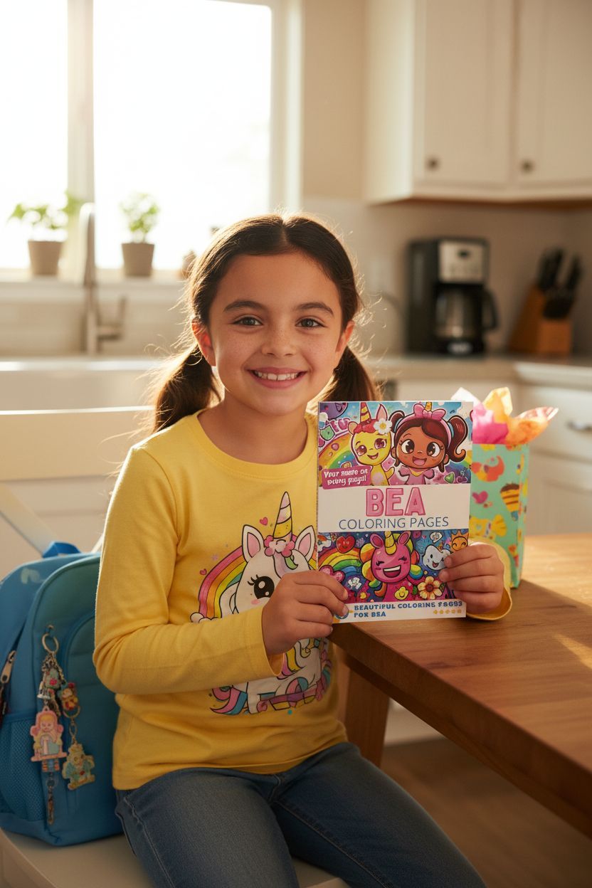 Bea coloring book in use