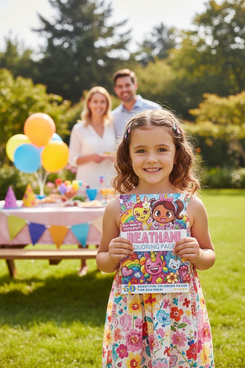 Beathani coloring book in use