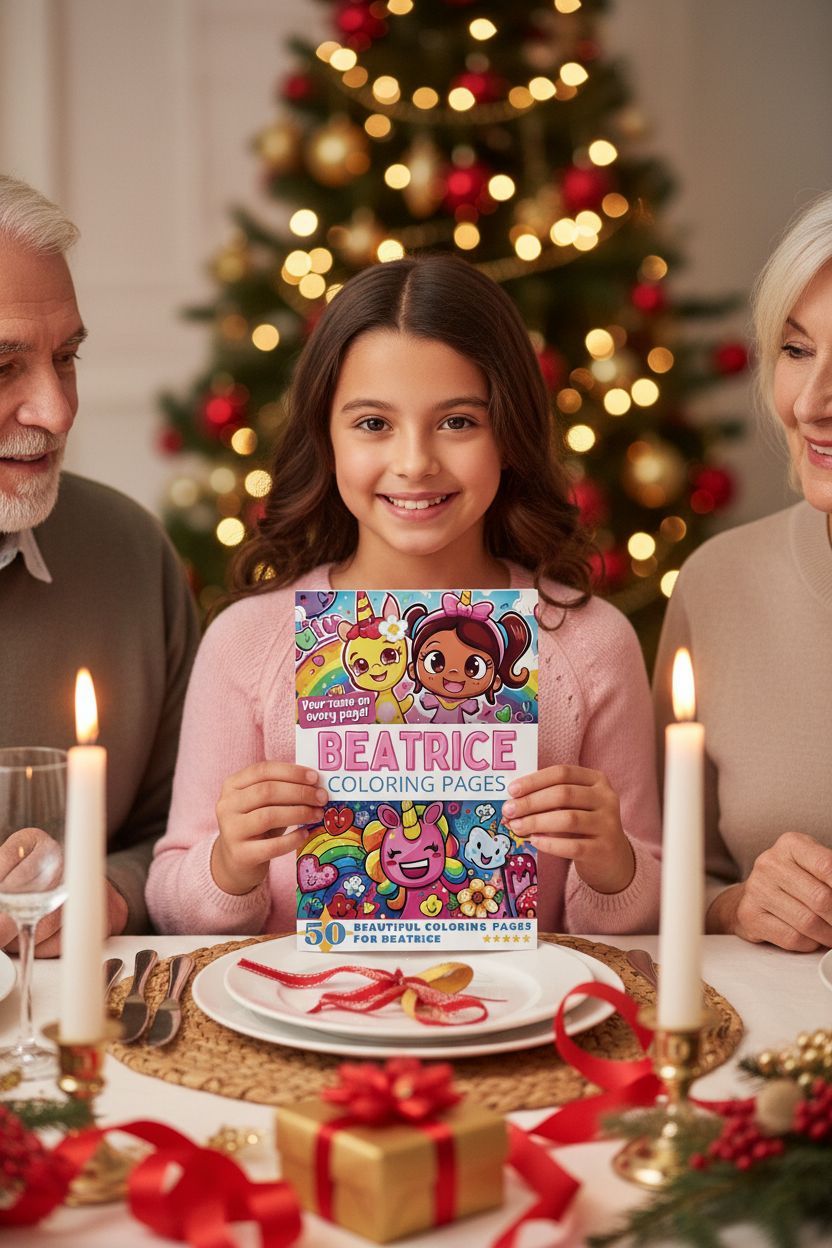 Beatrice Christmas coloring pages gift