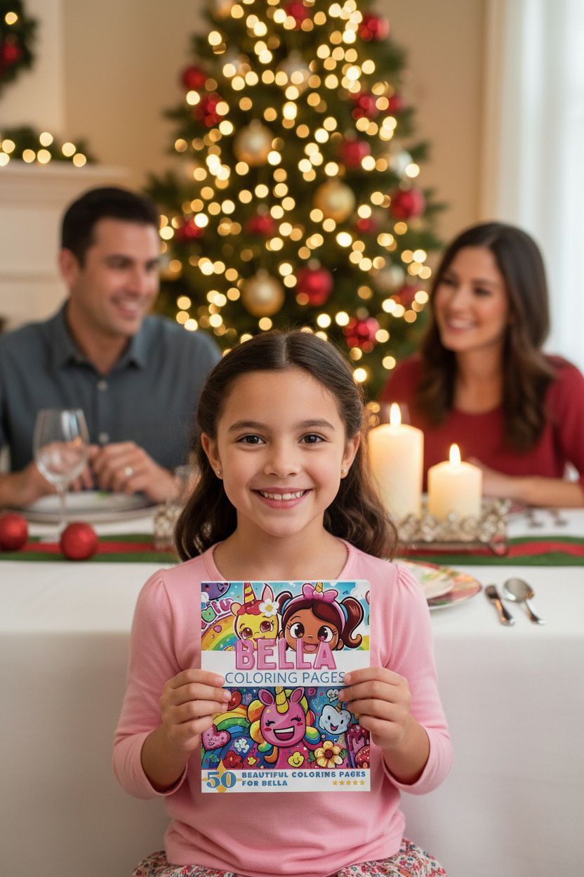 Bella Christmas coloring pages gift