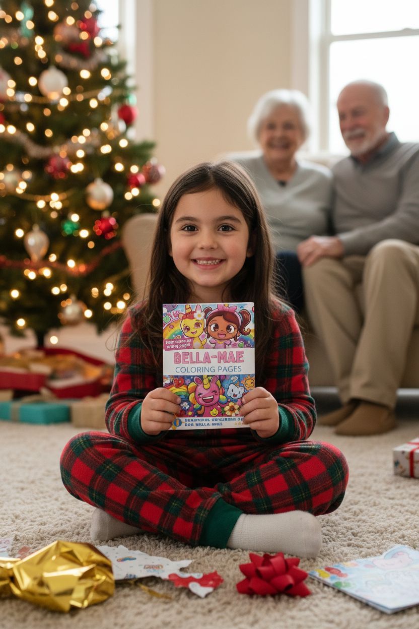 Bella-Mae Christmas coloring pages gift