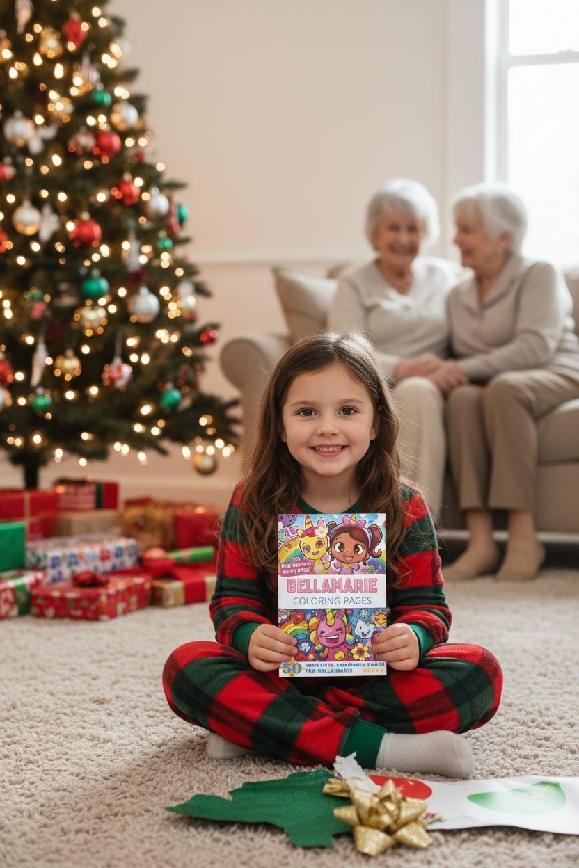 Bellamarie Christmas coloring pages gift