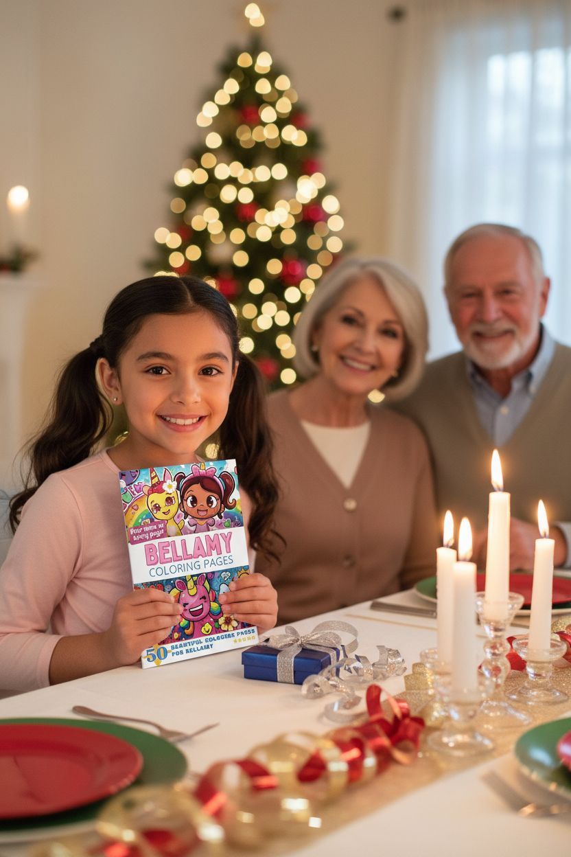 Bellamy Christmas coloring pages gift