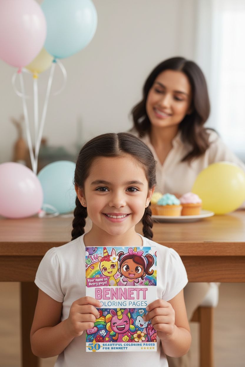 Bennett coloring book in use