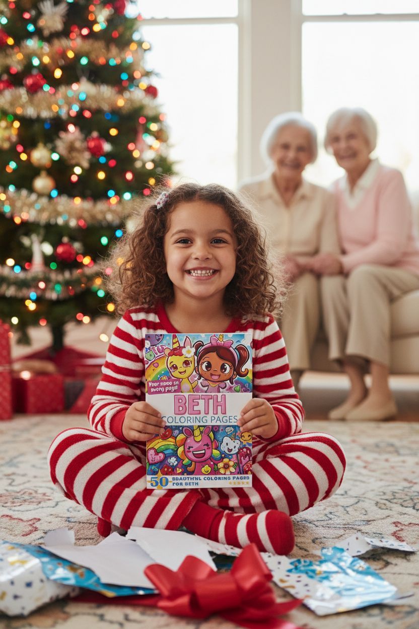 Beth Christmas coloring pages gift