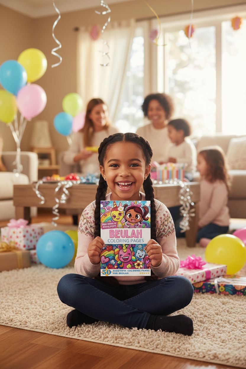 Beulah coloring book in use