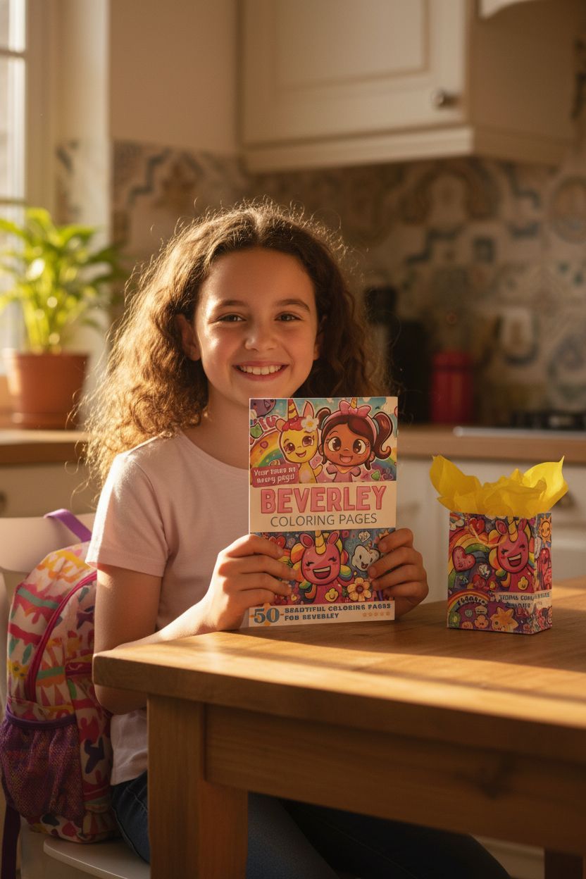 Beverley coloring book in use