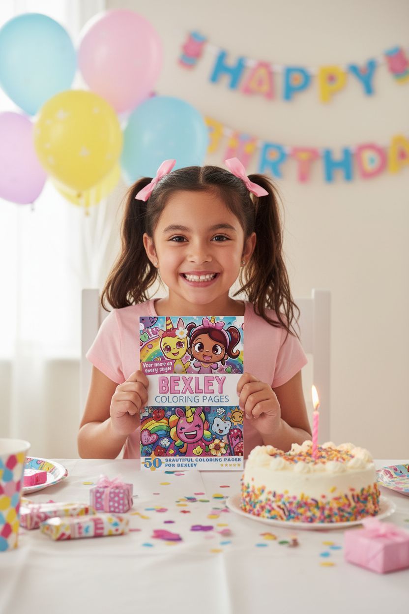 Bexley coloring book in use