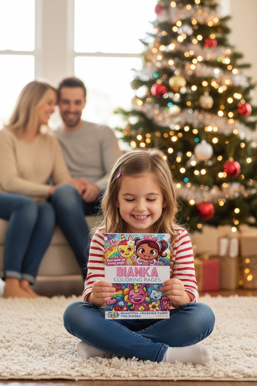 Bianka Christmas coloring pages gift