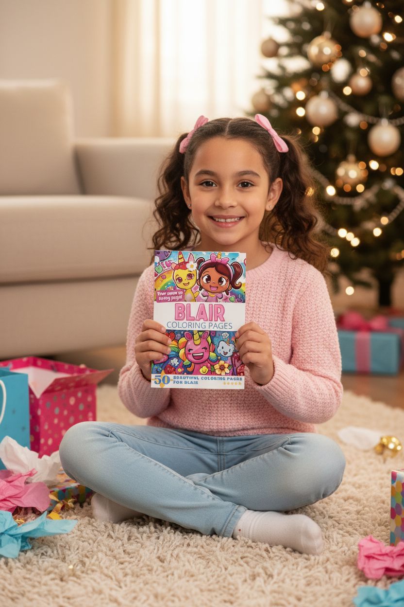 Blair coloring book in use