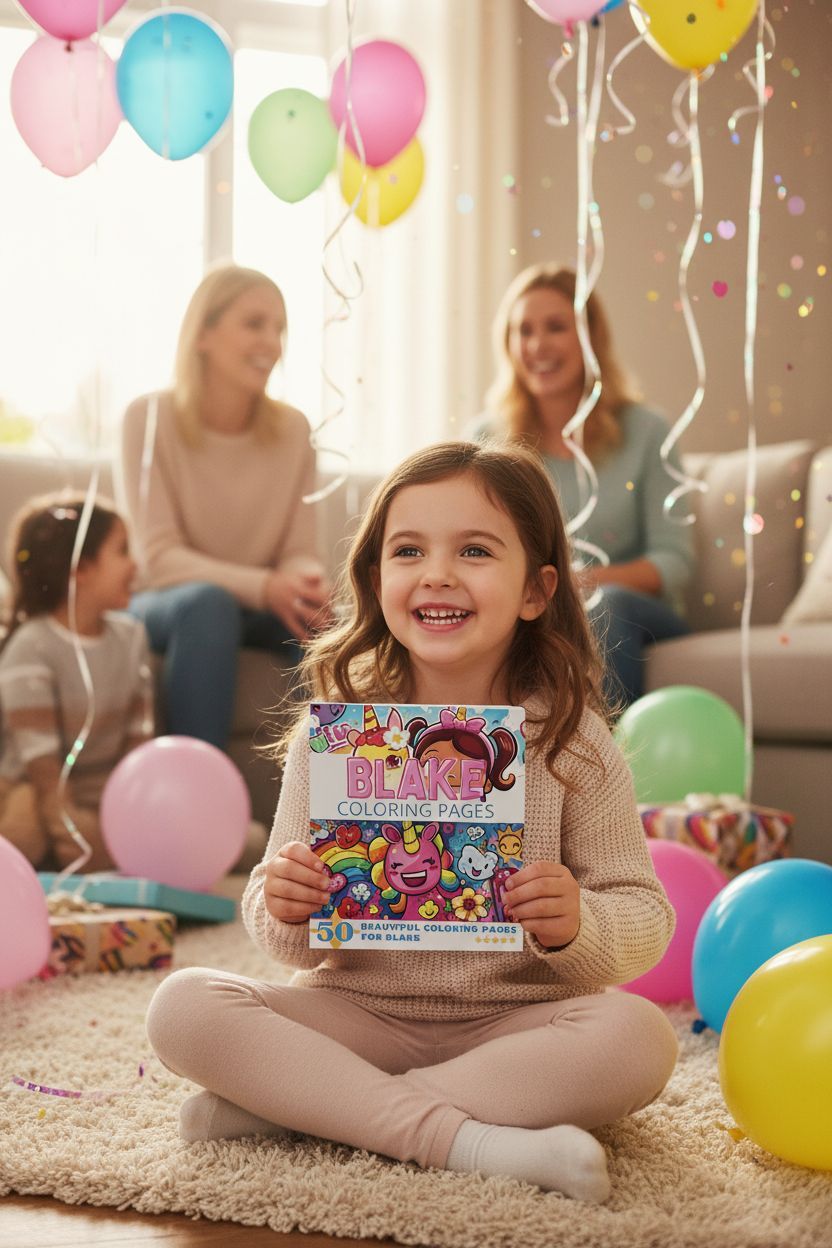 Blake coloring book in use