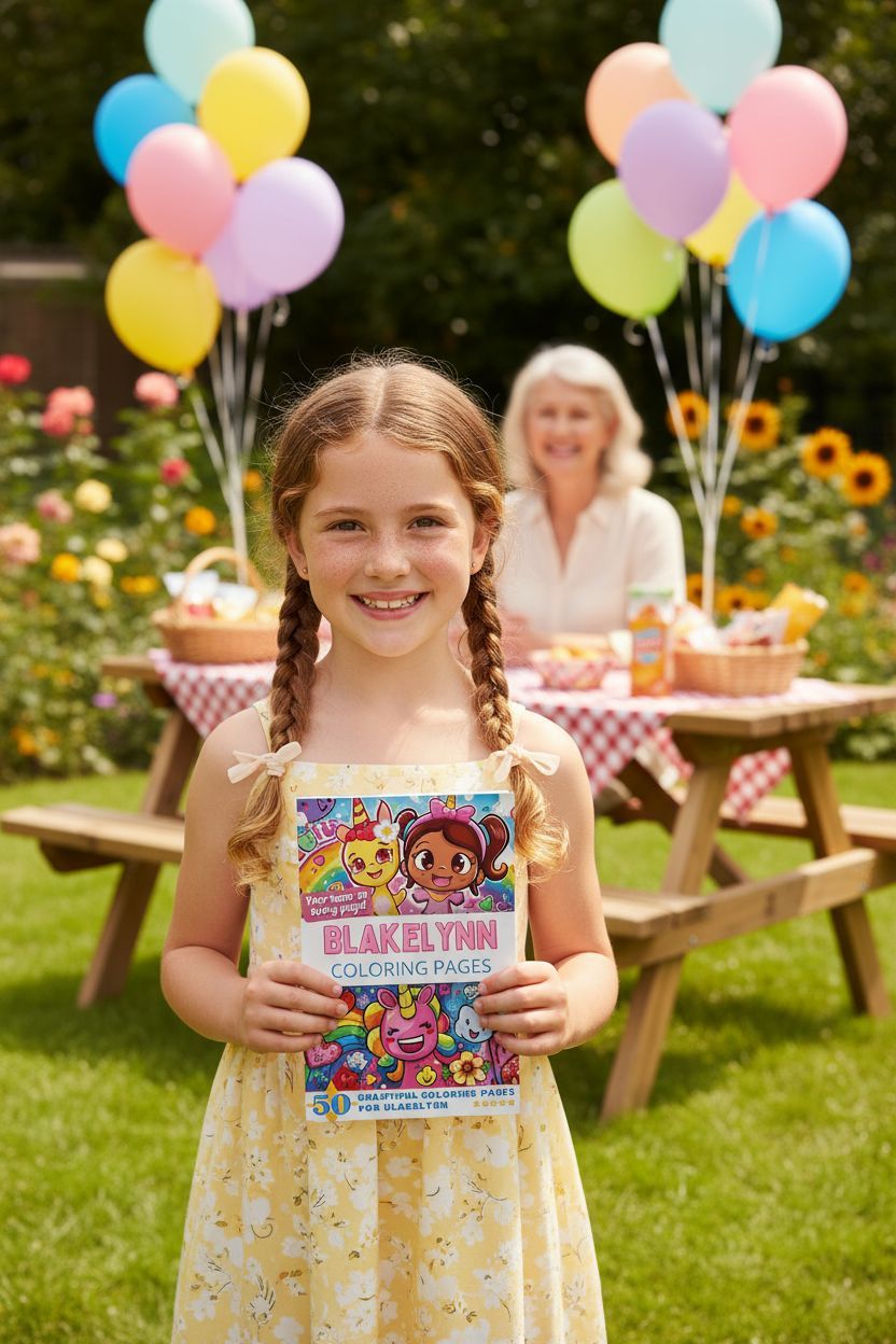 Blakelynn coloring book in use