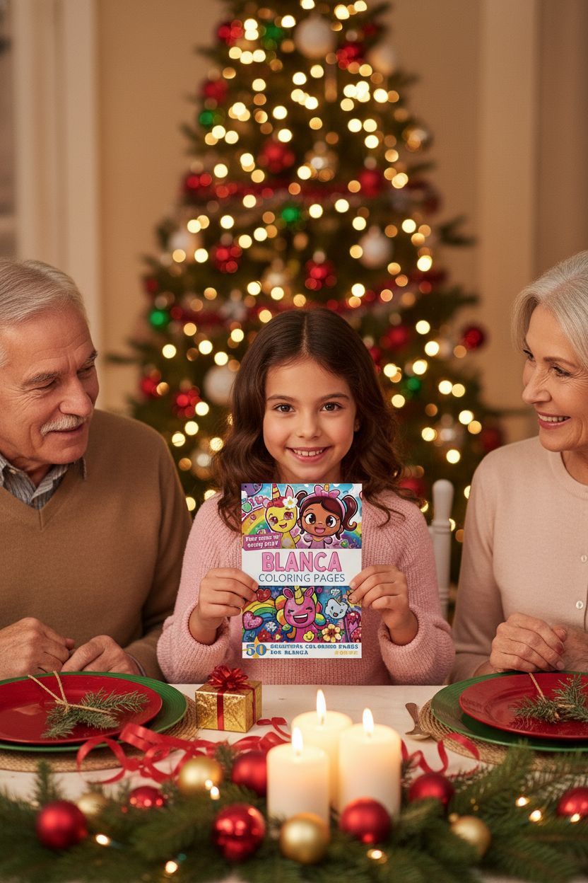 Blanca Christmas coloring pages gift