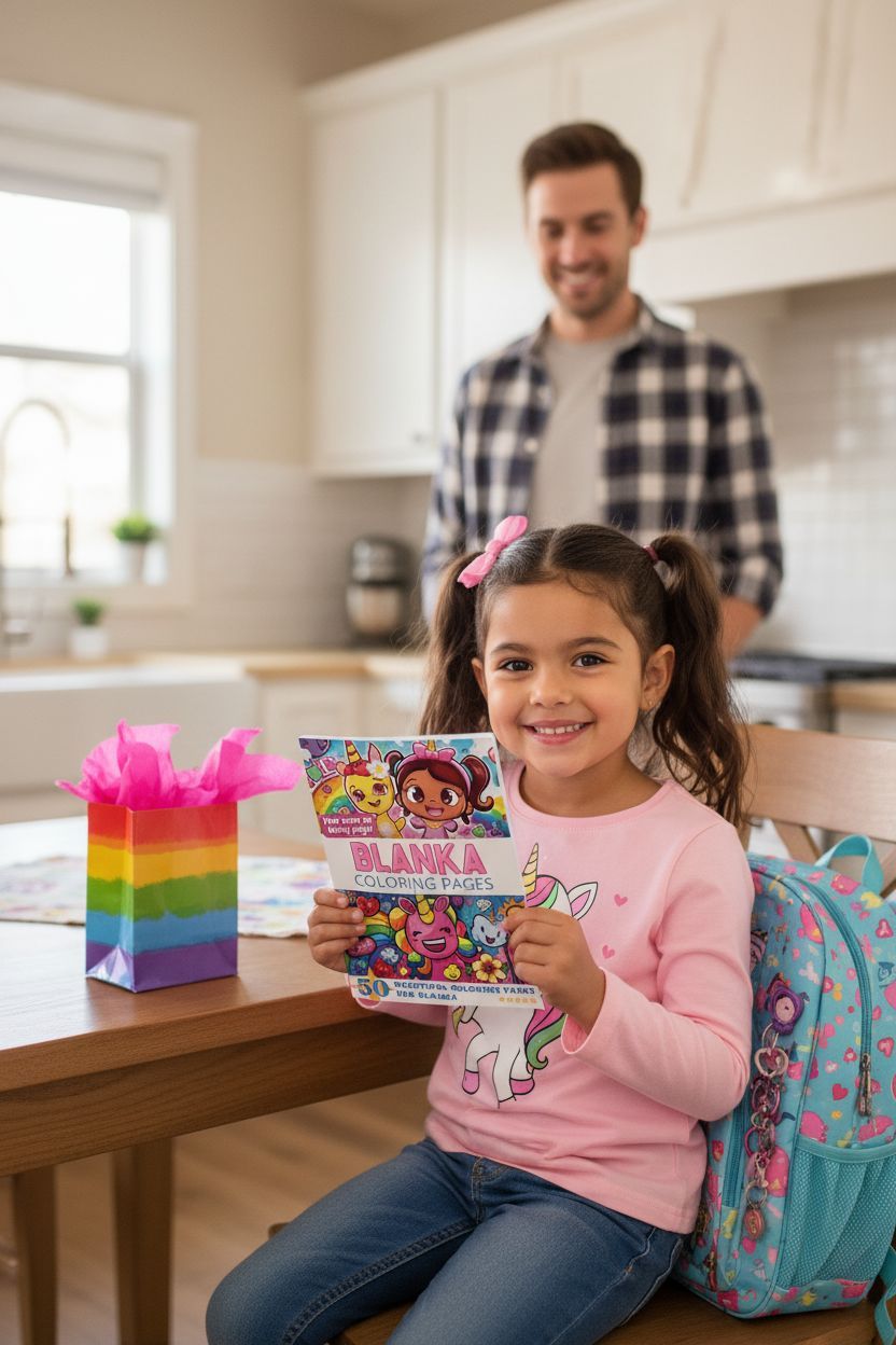 Blanka coloring book in use