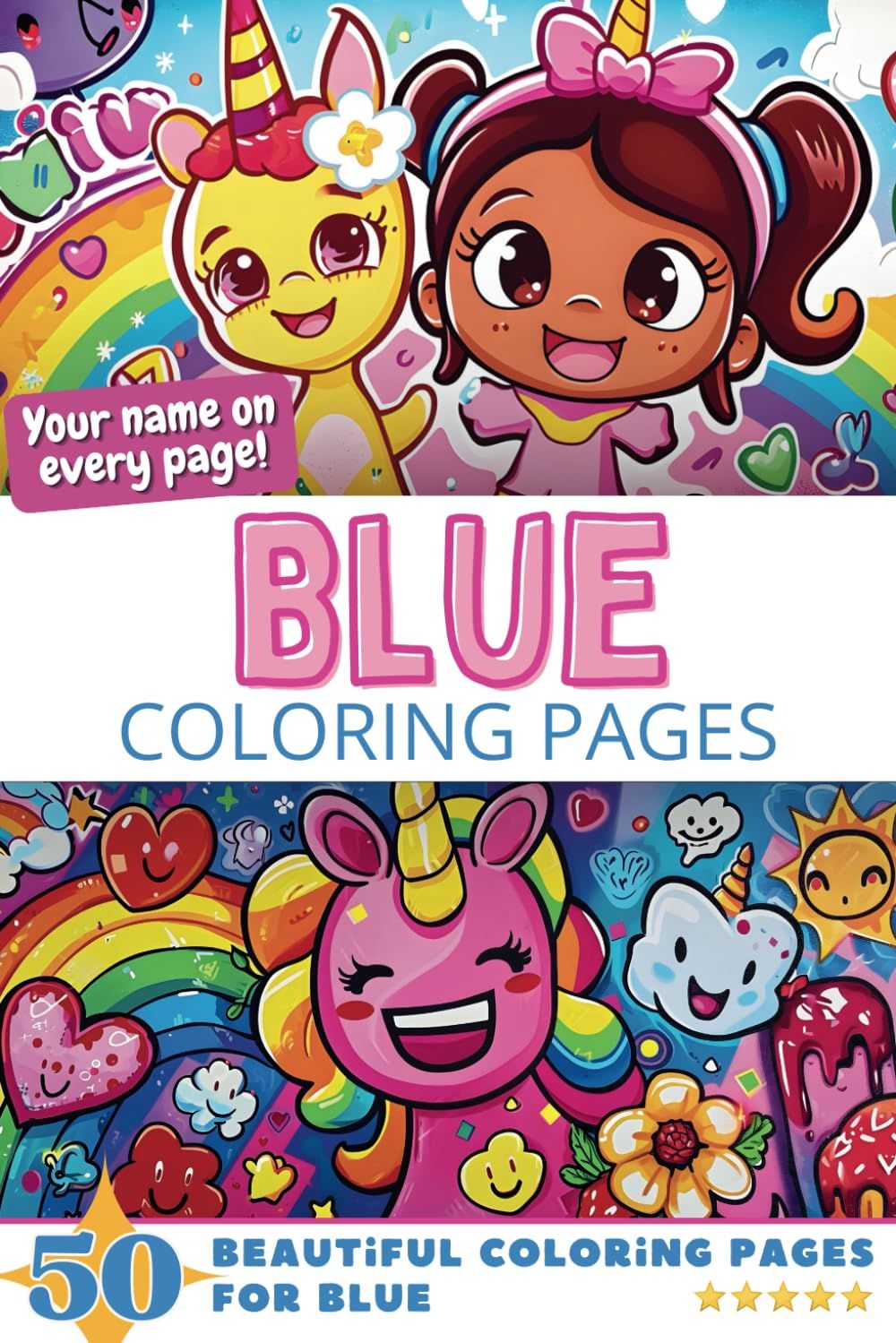 Blue Coloring Book Cover