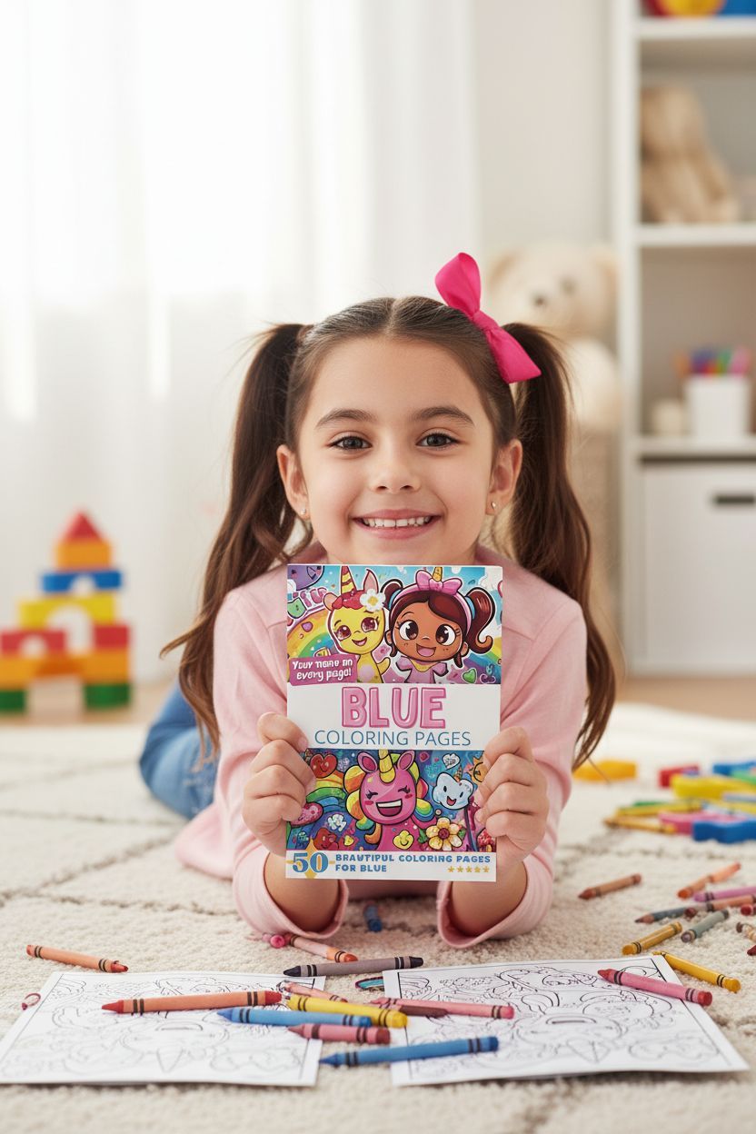 Blue personal coloring pages