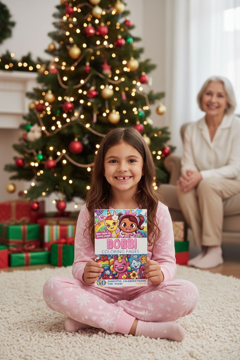 Bobbi Christmas coloring pages gift