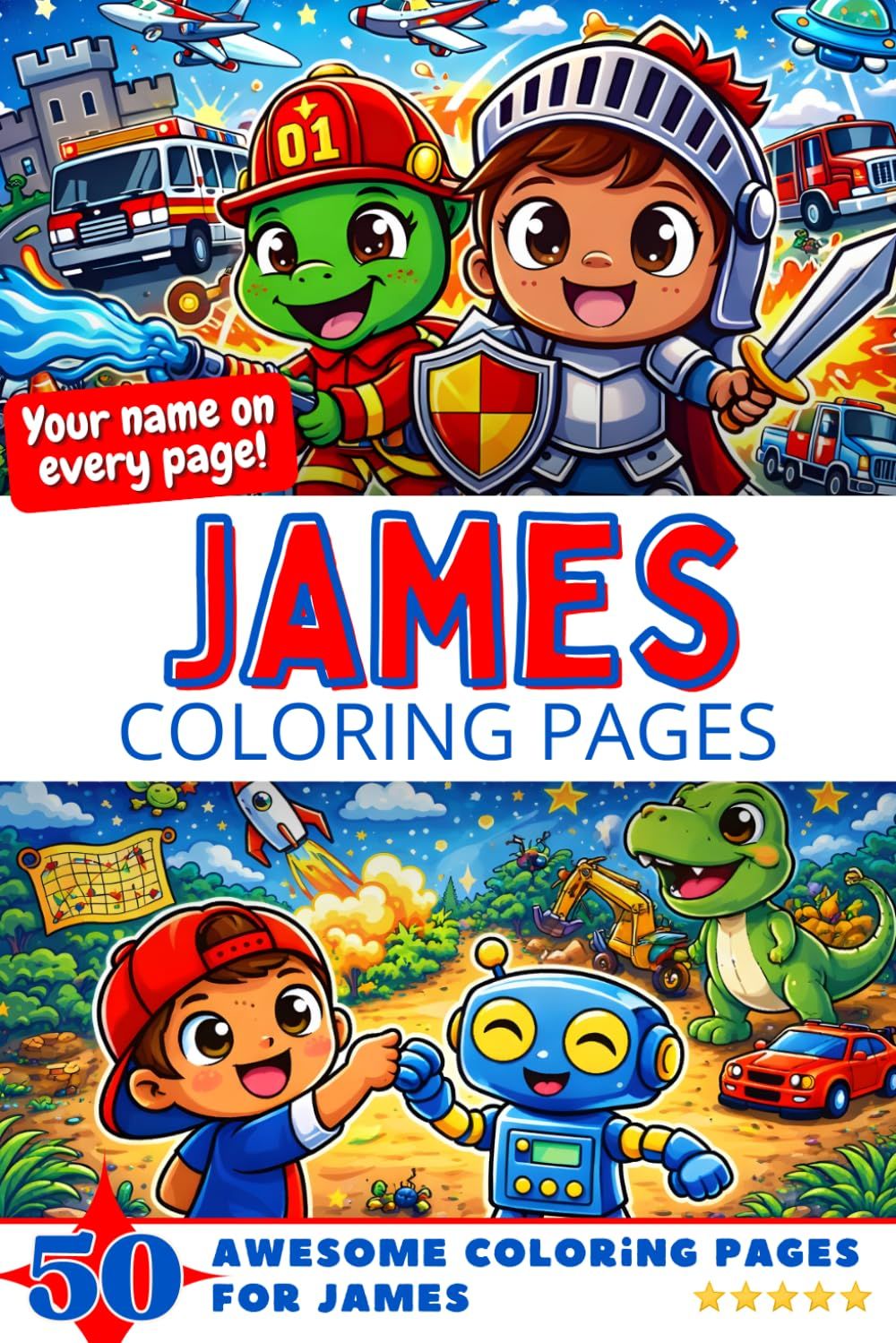 James Coloring Book Cover