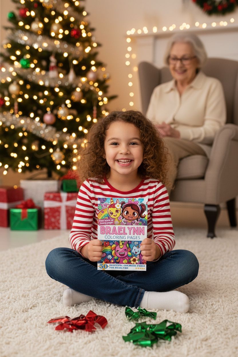 Braelynn Christmas coloring pages gift
