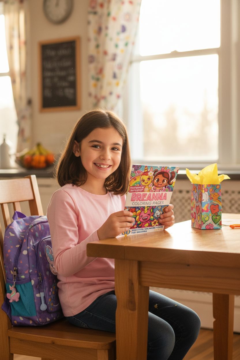 Breanna coloring book in use