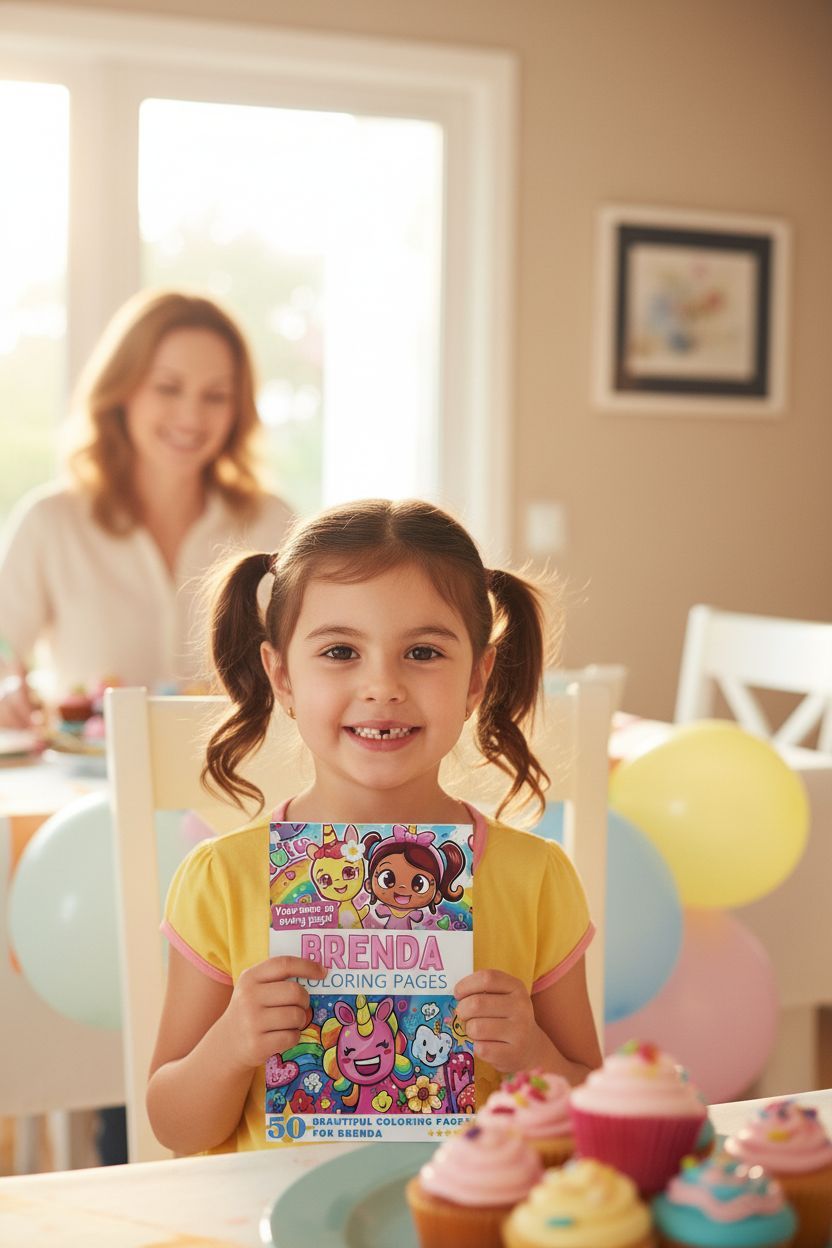 Brenda coloring book in use