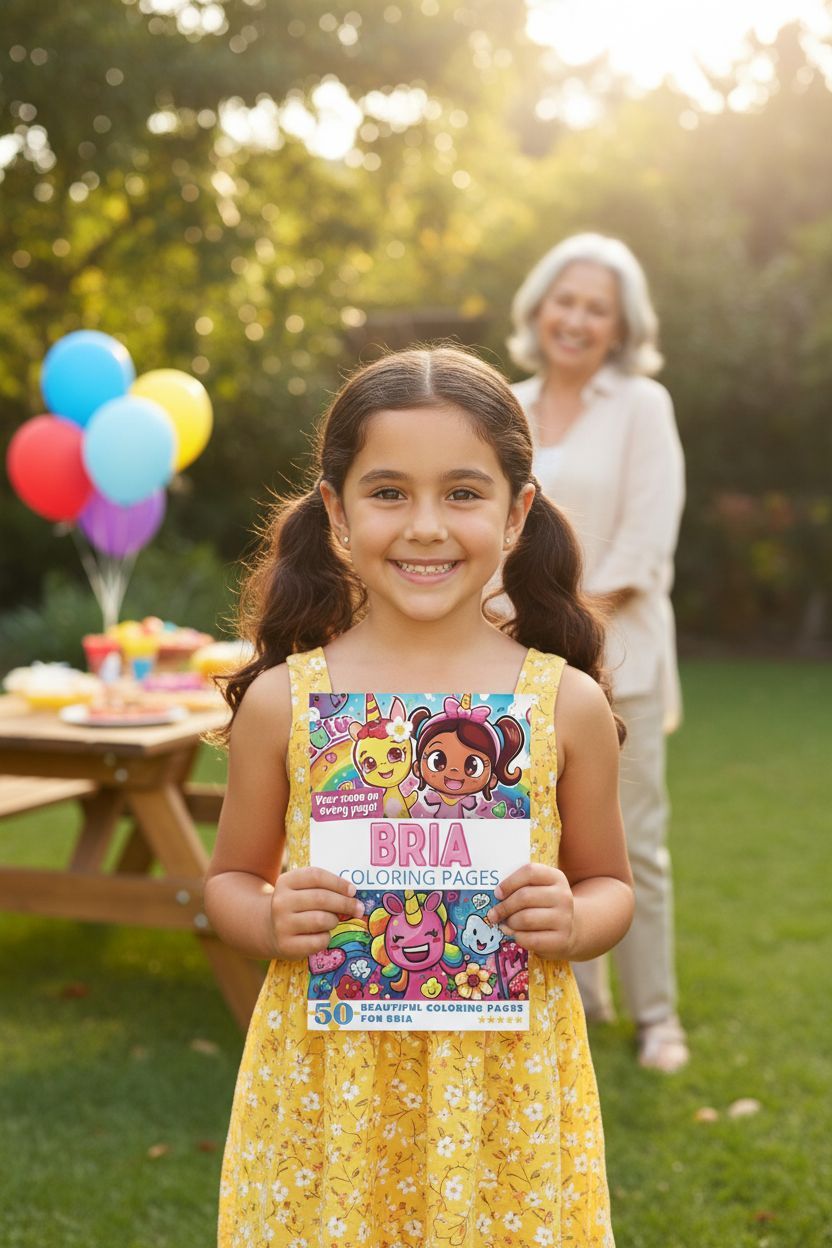 Bria coloring book in use