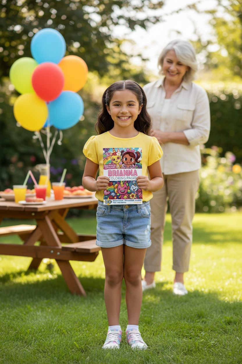 Brianna coloring book in use